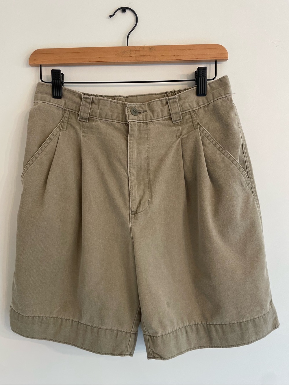 Vintage 80s High Waisted Olive Green Shorts